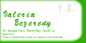 valeria bezeredy business card